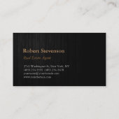 Trendgraues Holz Real Anwesen Agent Business Card Visitenkarte (Rückseite)