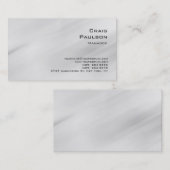 Trendgraues Muster Moderne Monogram Business Card Visitenkarte (Vorne/Hinten)