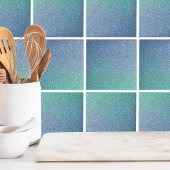 Trendgrün Aquamarin Blue Glitzer Pattern Fliese