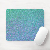 Trendgrün Aquamarin Blue Glitzer Pattern Mousepad (Mit Mouse)