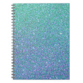 Trendgrün Aquamarin Blue Glitzer Pattern Notizblock (Vorderseite)
