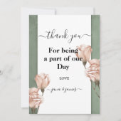 Trendgrün dank Einladung (Vorderseite)