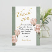 Trendgrün dank Einladung (Stehend Vorderseite)