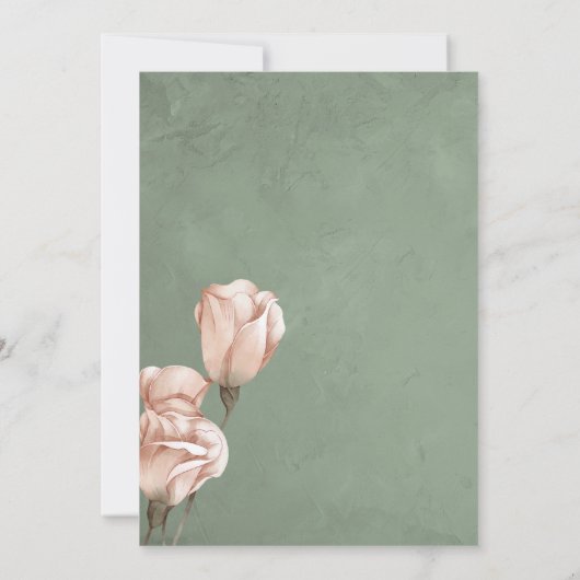 Trendgrün Einladung (Rückseite)