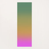 Trendgrün-gelb-rosa Farbverlauf Yogamatte (Rückseite)