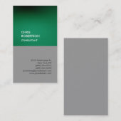 Trendgrüne, grau senkrechte Visitenkarte (Vorne/Hinten)