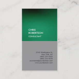 Trendgrüne, grau senkrechte Visitenkarte