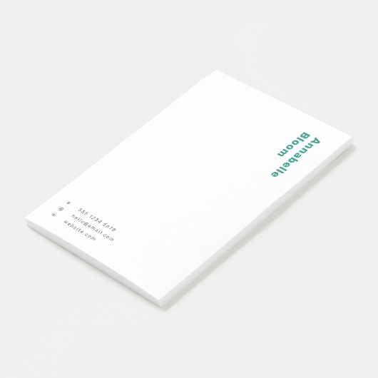 Trendgrüne Moderne Minimalistisch einfach Post-it Klebezettel (angewinkelt)