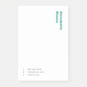 Trendgrüne Moderne Minimalistisch einfach Post-it Klebezettel (Vorderseite)