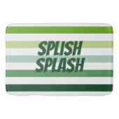 Trendgrüne Streifen Badematte (Vorderseite)