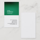 Trendgrüne, weiße, senkrechte Visitenkarte (Vorne/Hinten)
