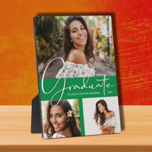 Trendgrüner Abschluss FotoCollage Fotoplatte