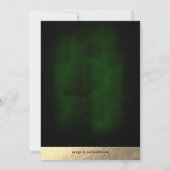 Trendgrünes/goldenes Party für die Vermietung von Einladung (Rückseite)