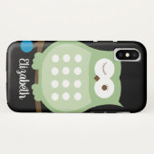 Trendgrünes Owl mit Namen Handy Case (Rückseite (Horizontal))