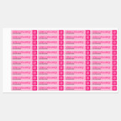 Trendheiß rosa Girly Lip Gloss 5,5 g Lip Balg Tube Etiketten (Blatt)