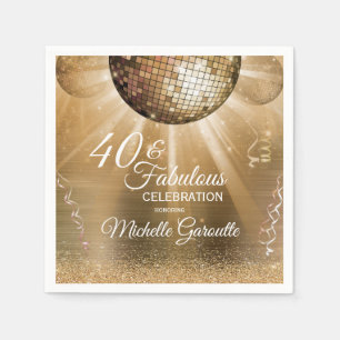 Trendig 40 & Fabelhaft Gold Serviette