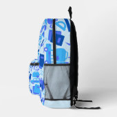 trendig blau anpassbar zurück in das Schulmuster Bedruckter Rucksack (Rechts)