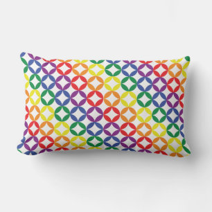 Trendig Chic Regenbogen Diamanten Muster Lendenkissen