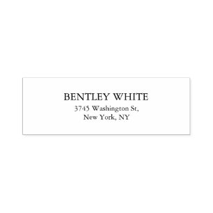 Trendig Chic Weiße Stylische Einfache Elegante Permastempel