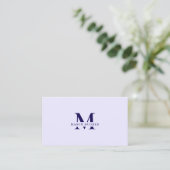 Trendig Cooles Chic Monogramm Visitenkarte (Stehend Vorderseite)