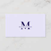 Trendig Cooles Chic Monogramm Visitenkarte (Vorderseite)