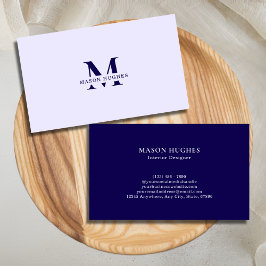 Trendig Cooles Chic Monogramm Visitenkarte