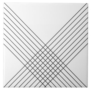 Trendig Elegant Geometrisch auf Weiß Fliese