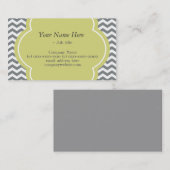 Trendig, elegant, modern grau-weiß Zickzack Visitenkarte (Vorne/Hinten)