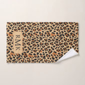 Trendig fett Leopard Print Custom Monogram Badhandtuch Set (Handtuch)