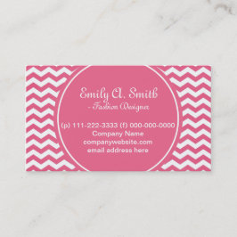 trendig, hübsch weiß und rosa Zickzack Visitenkarte