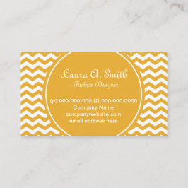 trendig, klassisch, hell und sonnig gelb Zickzack Visitenkarte