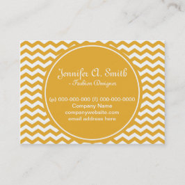 trendig, klassisch, hell und sonnig gelb Zickzack Visitenkarte