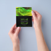 trendig minimalistisch gürtelgrün abstrakt flyer (Gruppe)