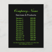 trendig minimalistisch gürtelgrün abstrakt flyer (Hinten)