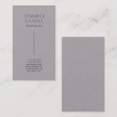Trendig Modernes Minimal Elegant Premium Grau Visitenkarte (Vorne/Hinten)