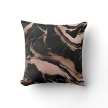 Trendig schick schwarzer Roségold-Marmor