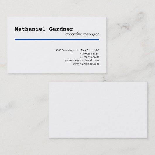 Trendig Schlicht kreativ Modernes, Minimalistisch Visitenkarte (Vorne/Hinten)