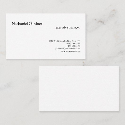 Trendig Schlicht kreativ Modernes, Minimalistisch Visitenkarte (Vorne/Hinten)