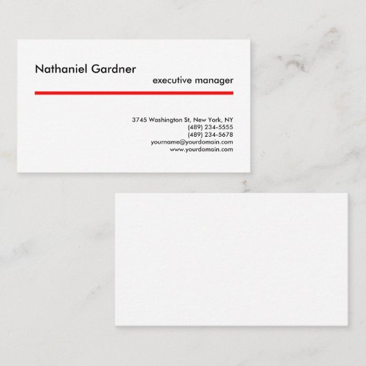 Trendig Schlicht kreativ Modernes, Minimalistisch Visitenkarte (Vorne/Hinten)