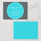 trendig, schön, klassisch, mädchenhaft B&W Quarref Visitenkarte (Vorne/Hinten)