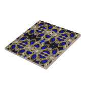 trendig-stylisches türkisfarbenes Gold, silberblau Fliese (Seite)