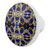 trendig-stylisches türkisfarbenes Gold, silberblau Keramikknauf (Rechts)