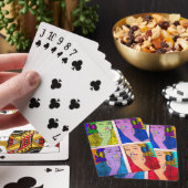 Trendig und bunt spielkarten (In Situ)