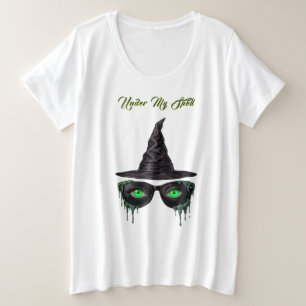 Trendig Unter Meinem Zauber - Grüne Augen Hexe Große Größe T-Shirt
