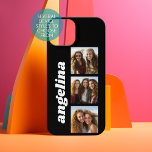 Trendige 3 Fotos und Name - Kann Schwarz ändern iPhone 15 Hülle<br><div class="desc">Verwenden Sie 3 quadratische Fotos,  um ein einzigartiges und persönliches Geschenk zu schaffen. Ein schlichter schwarzer Hintergrund mit drei Fotos und Namen. Wenn Sie die Bilder anpassen müssen,  klicken Sie auf das Werkzeug anpassen,  um Änderungen vorzunehmen.</div>
