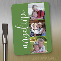 Trendige 3er-Fotocollage mit individuellem Monogra