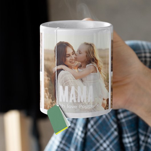 Trendige 5-Foto-Collage Mama Kaffeetasse