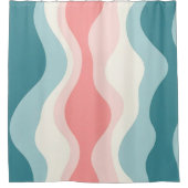 Trendige abstrakte Blush Pink Mint Kollektion Duschvorhang (Vorderseite)