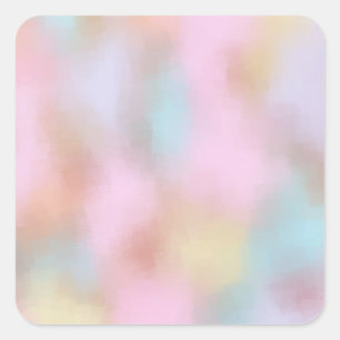 Trendige abstrakte Kunst Pastellfarben Leere Vorla Quadratischer Aufkleber