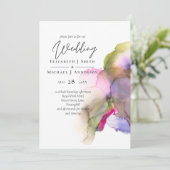 Trendige Abstrakte Rainbow-Lila Hochzeit (Stehend Vorderseite)